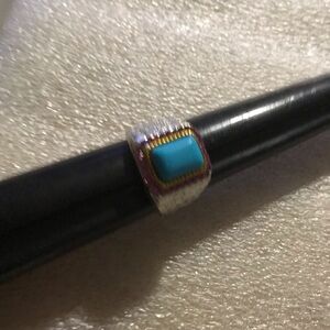 Elegant Turquoise and Silver Ring